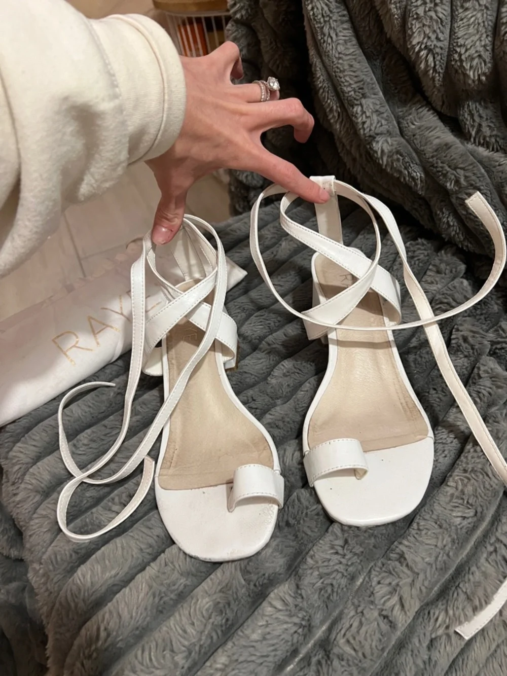 RAYE White Kepner Sandal - Dust Bag Included - Picture 5 of 16